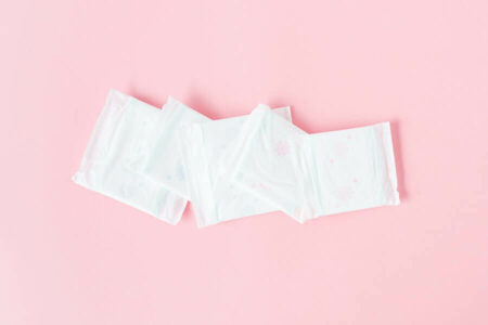 Pantyliners on Pink Background - Female Hygiene